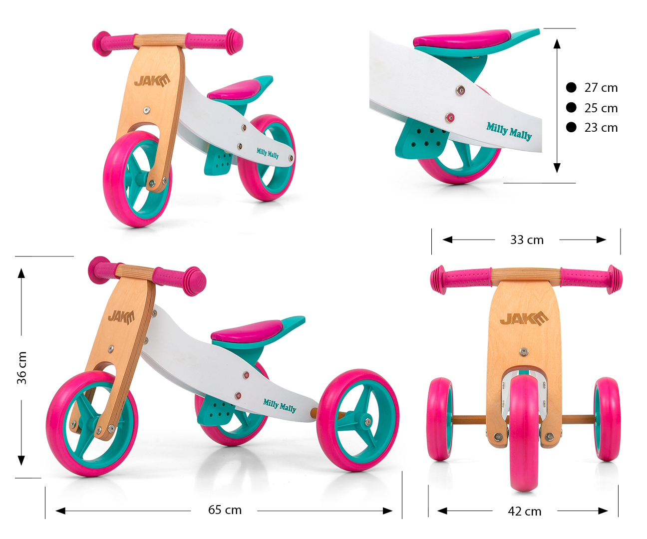 Milly Mally Pojazd Jake 2w1 Classic Candy — zdjęcie 7