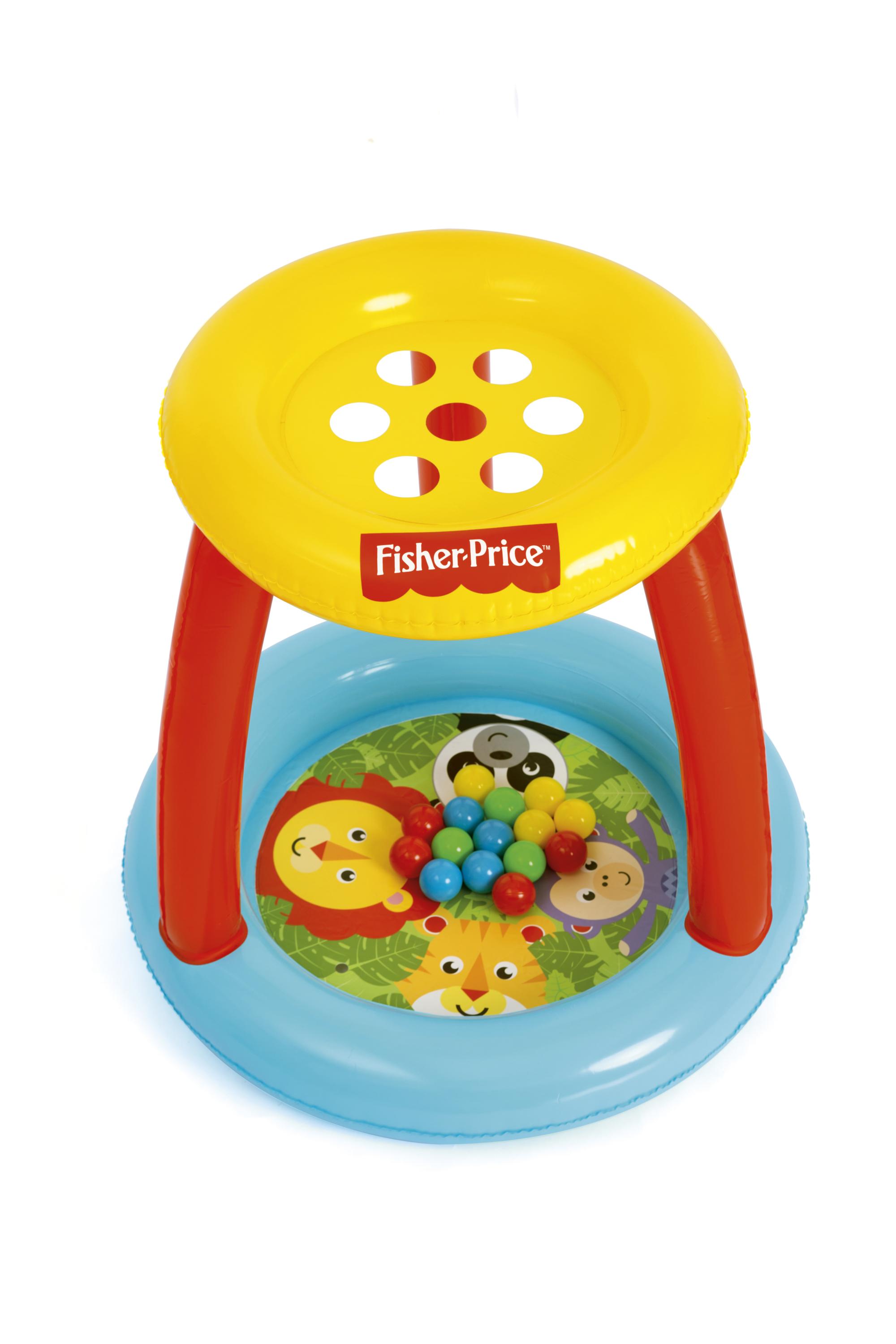 Bestway 93541 Fisher Price Basenik z daszkiem i piłkami Animal Friends — zdjęcie 2