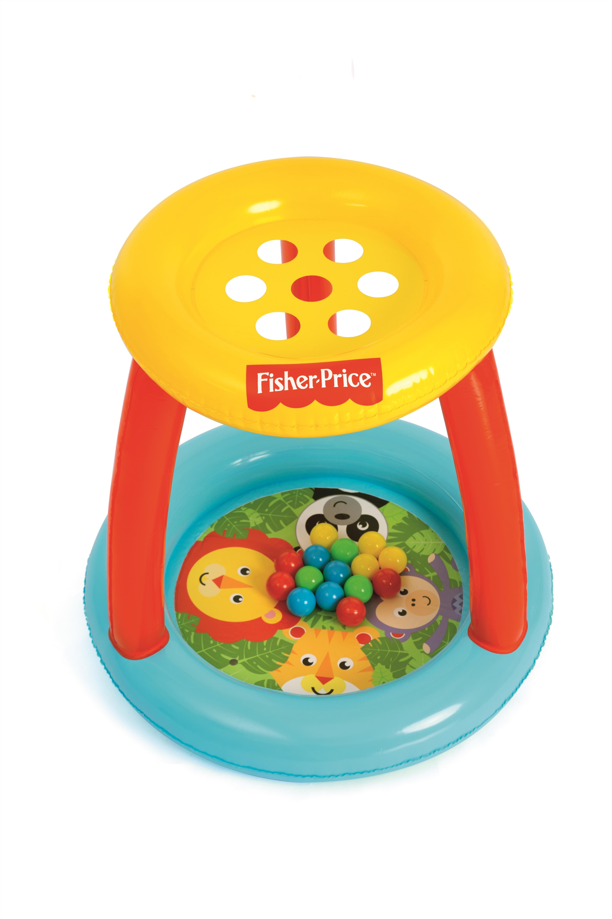 Bestway 93541 Fisher Price Basenik z daszkiem i piłkami Animal Friends — zdjęcie 3