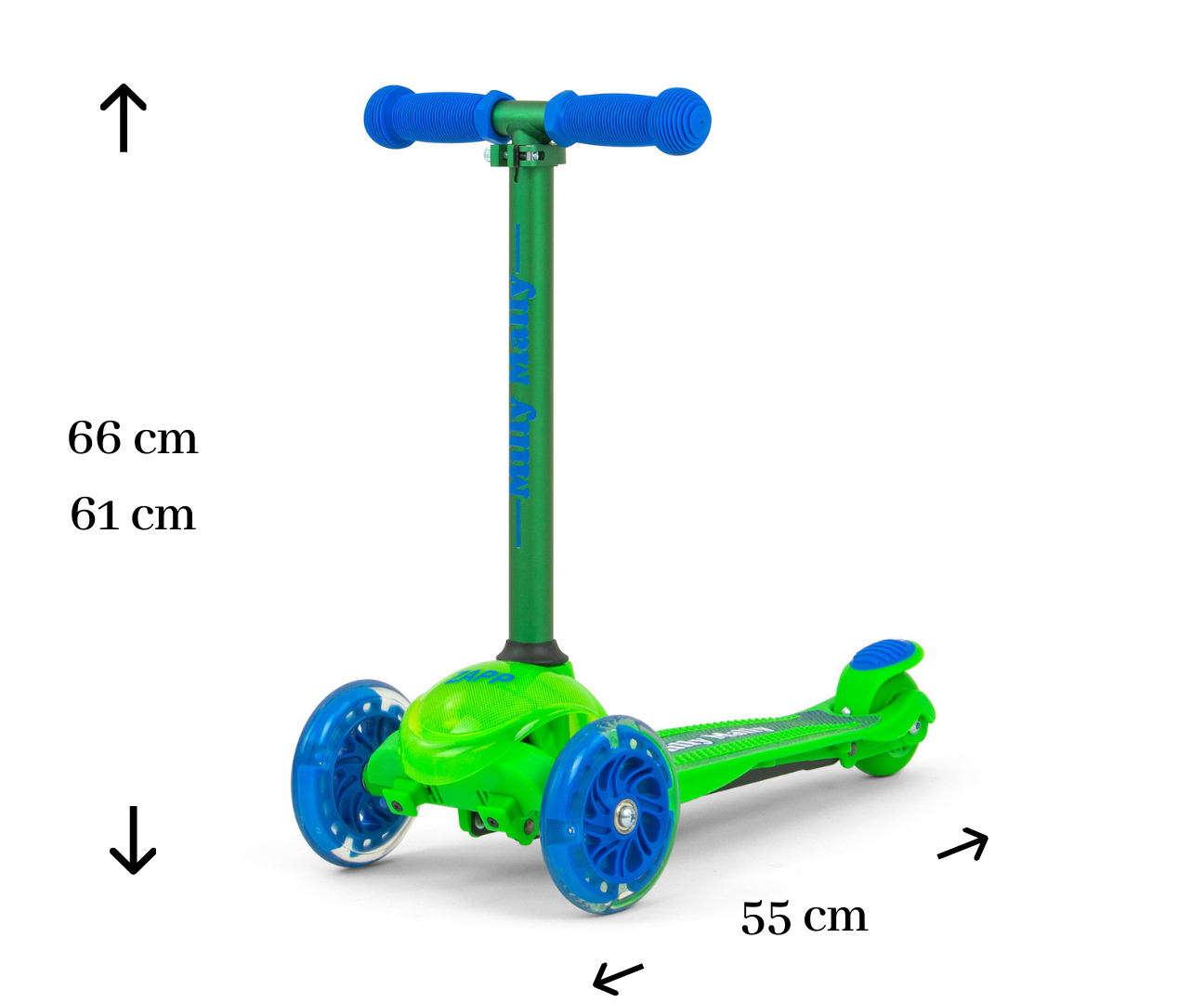 Milly Mally Scooter Zapp Green — zdjęcie 2