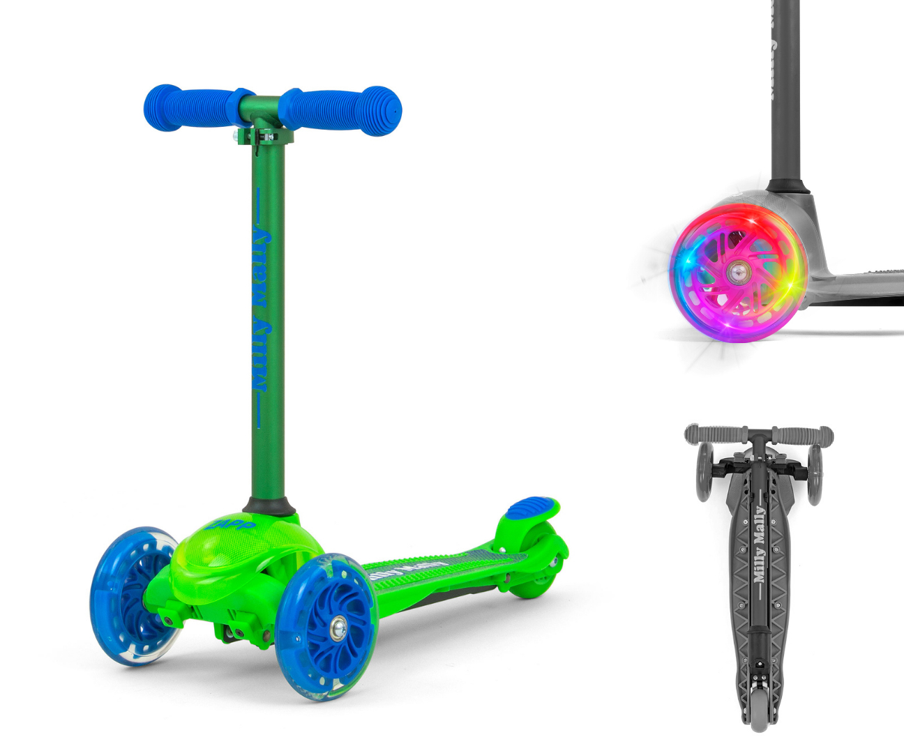 Milly Mally Scooter Zapp Green — zdjęcie 3