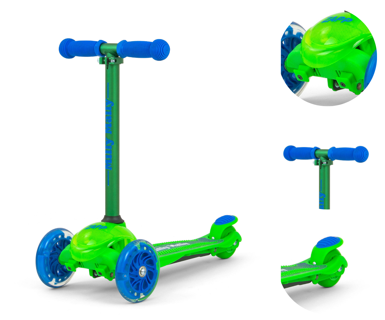 Milly Mally Scooter Zapp Green — zdjęcie 4