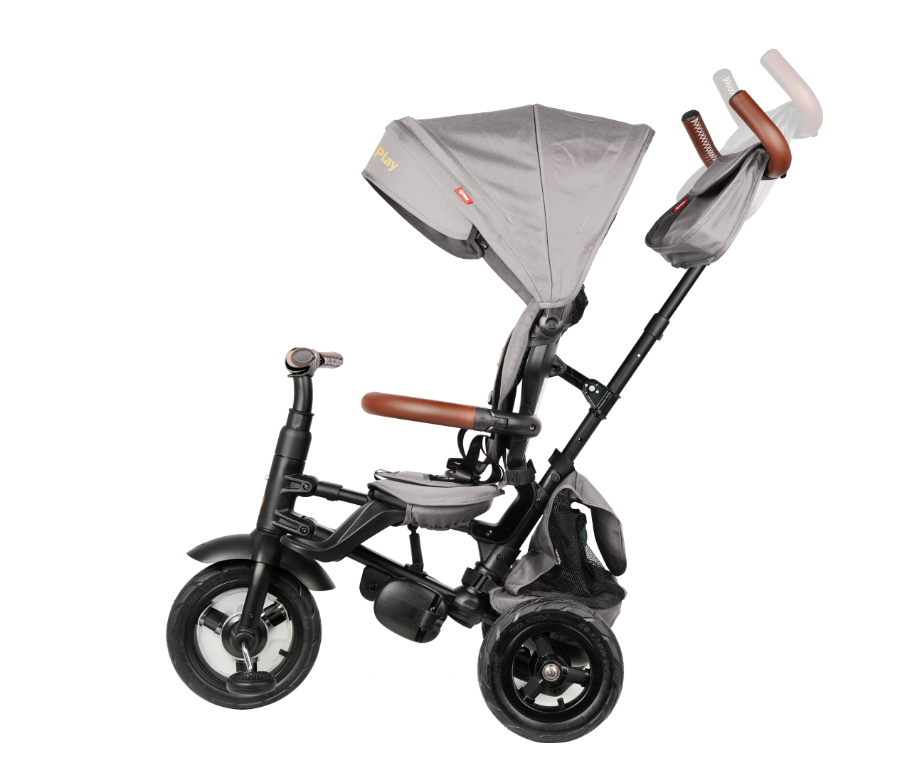 Qplay Rowerek Trójkołowy Rito Deluxe Rubber Grey — zdjęcie 5