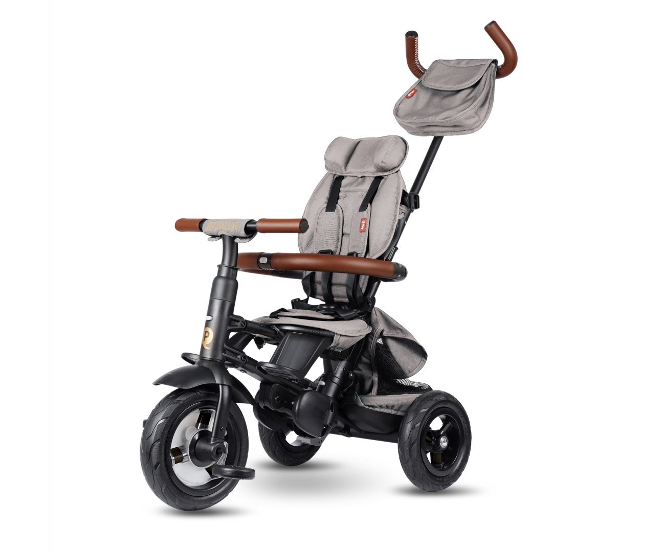 Qplay Rowerek Trójkołowy Rito Deluxe Rubber Grey — zdjęcie 7