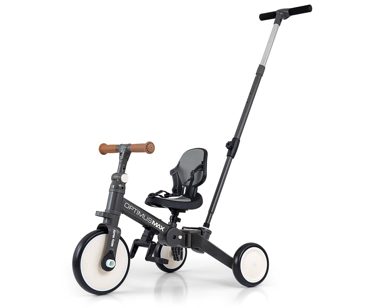 Milly Mally Rowerek 5w1 Optimus Max Dark Grey