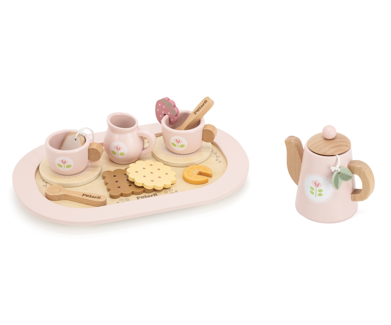 Viga 44267 PolarB Drewniany zestaw do kawy i herbaty - pink — zdjęcie 3