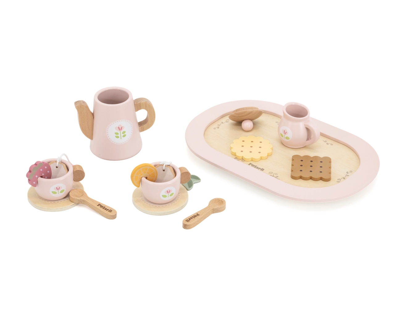 Viga 44267 PolarB Drewniany zestaw do kawy i herbaty - pink — zdjęcie 4