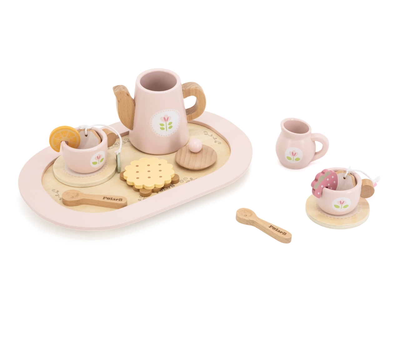 Viga 44267 PolarB Drewniany zestaw do kawy i herbaty - pink — zdjęcie 5