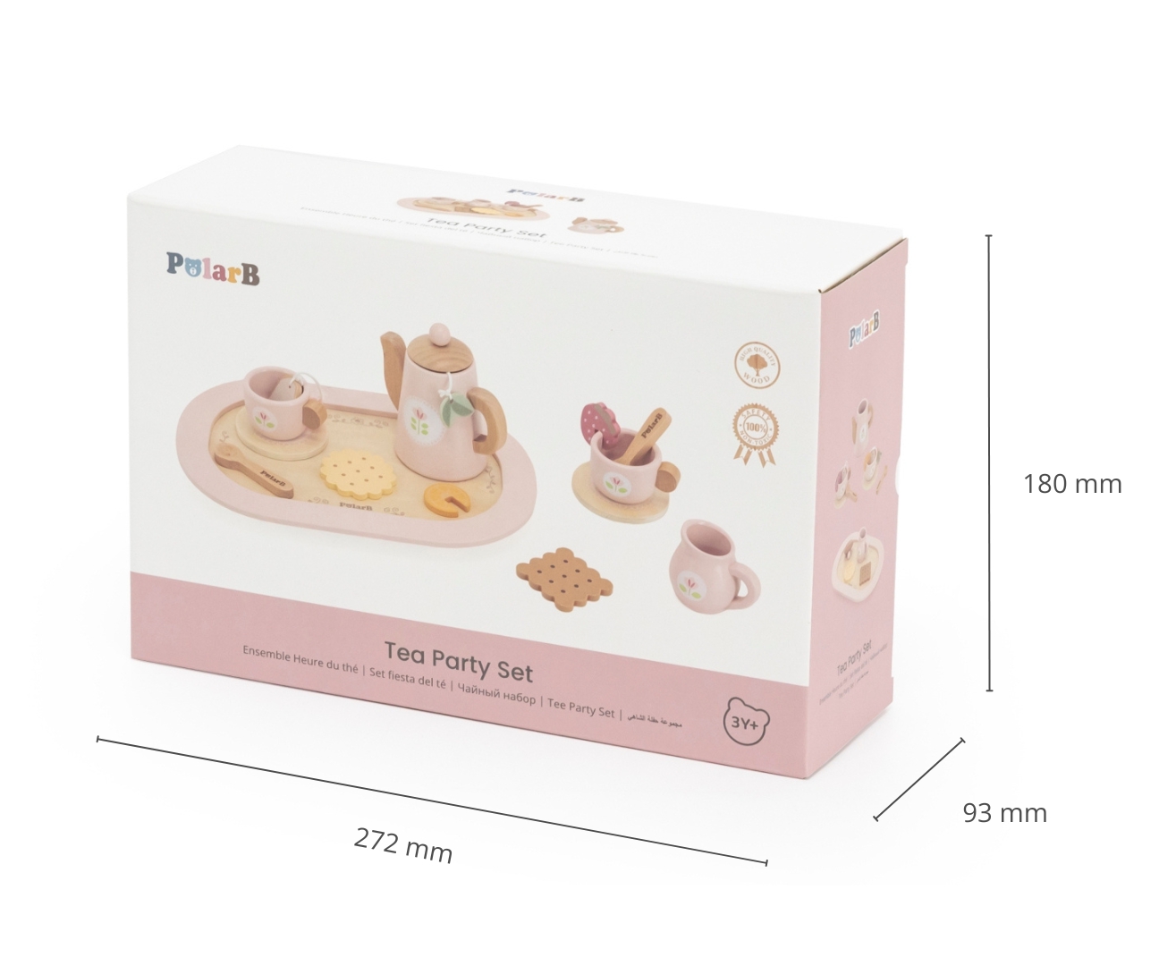Viga 44267 PolarB Drewniany zestaw do kawy i herbaty - pink — zdjęcie 6