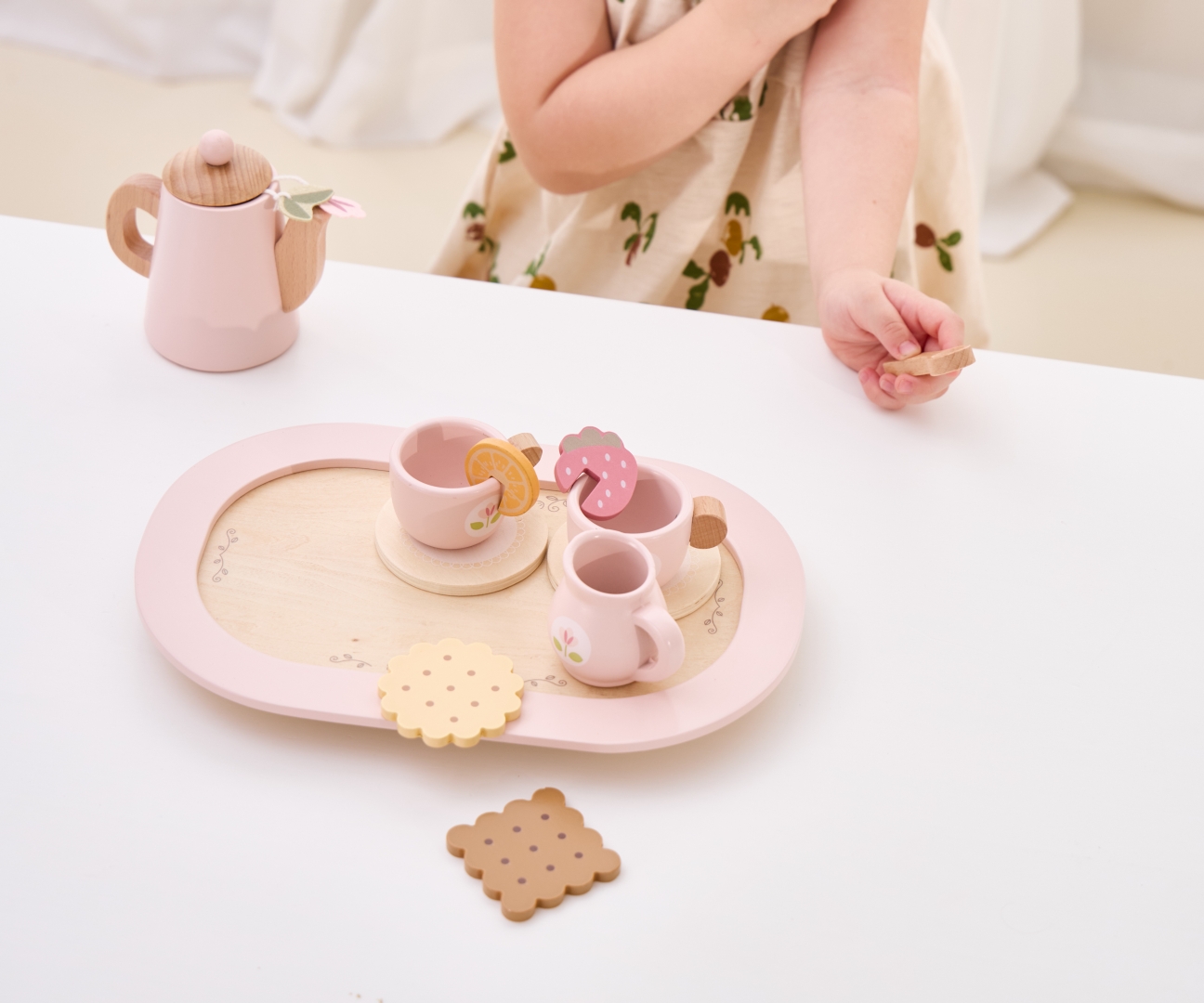 Viga 44267 PolarB Drewniany zestaw do kawy i herbaty - pink — zdjęcie 8
