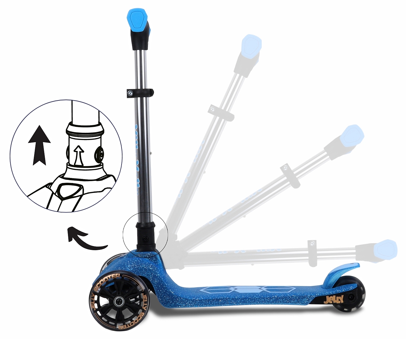 Milly Mally Scooter Jelly Blue — zdjęcie 10