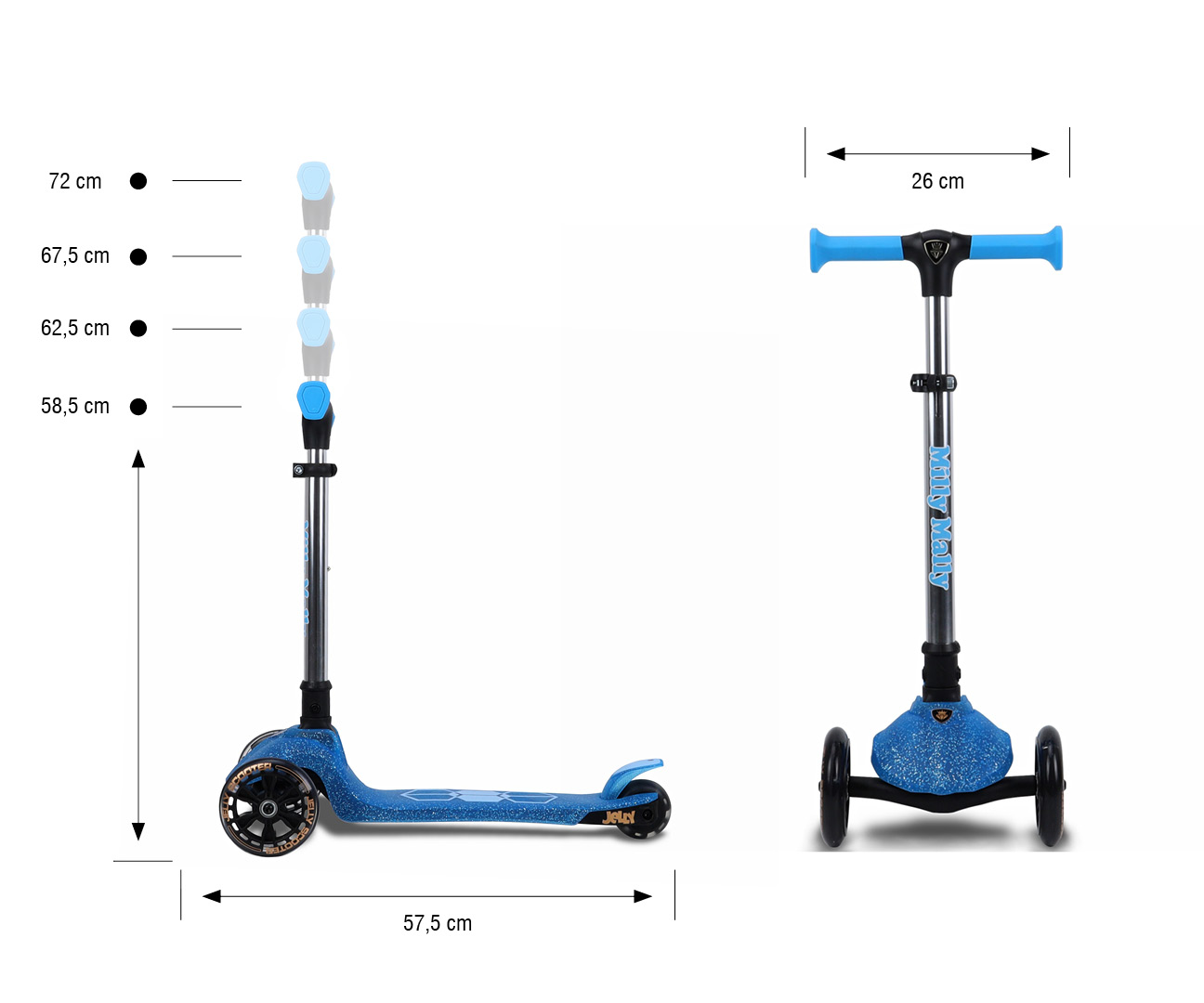 Milly Mally Scooter Jelly Blue — zdjęcie 12