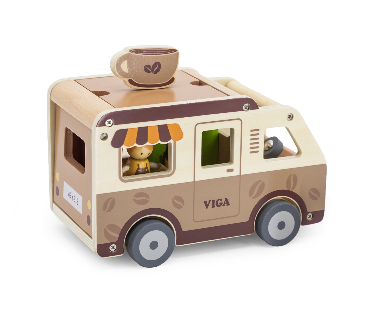 Viga 44689 Drewniana mobilna kawiarenka — zdjęcie 2