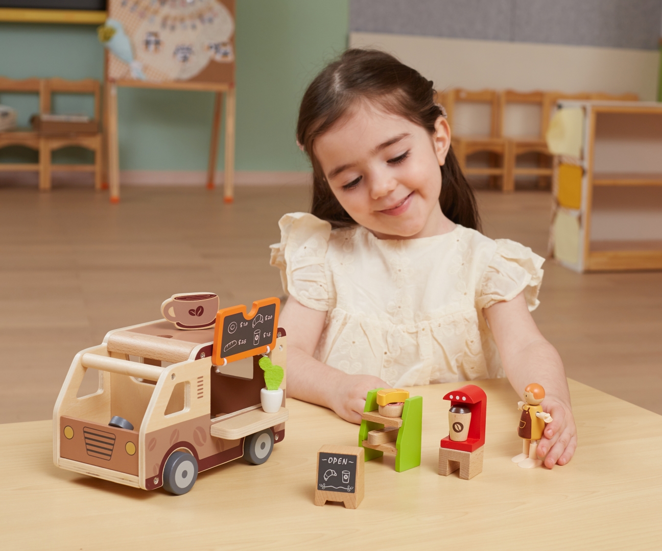 Viga 44689 Drewniana mobilna kawiarenka — zdjęcie 12