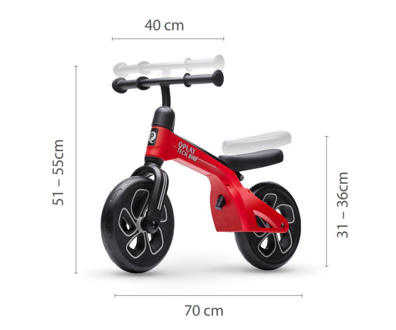 Qplay Rowerek Biegowy Tech Red — zdjęcie 5