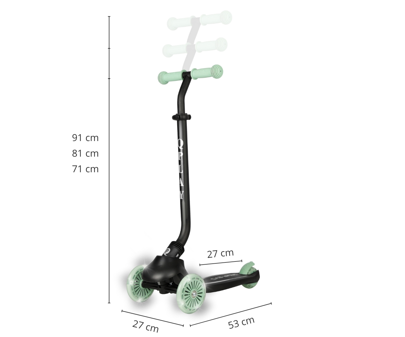 Qplay Hulajnoga Sema Evo 3w1 Green — zdjęcie 9