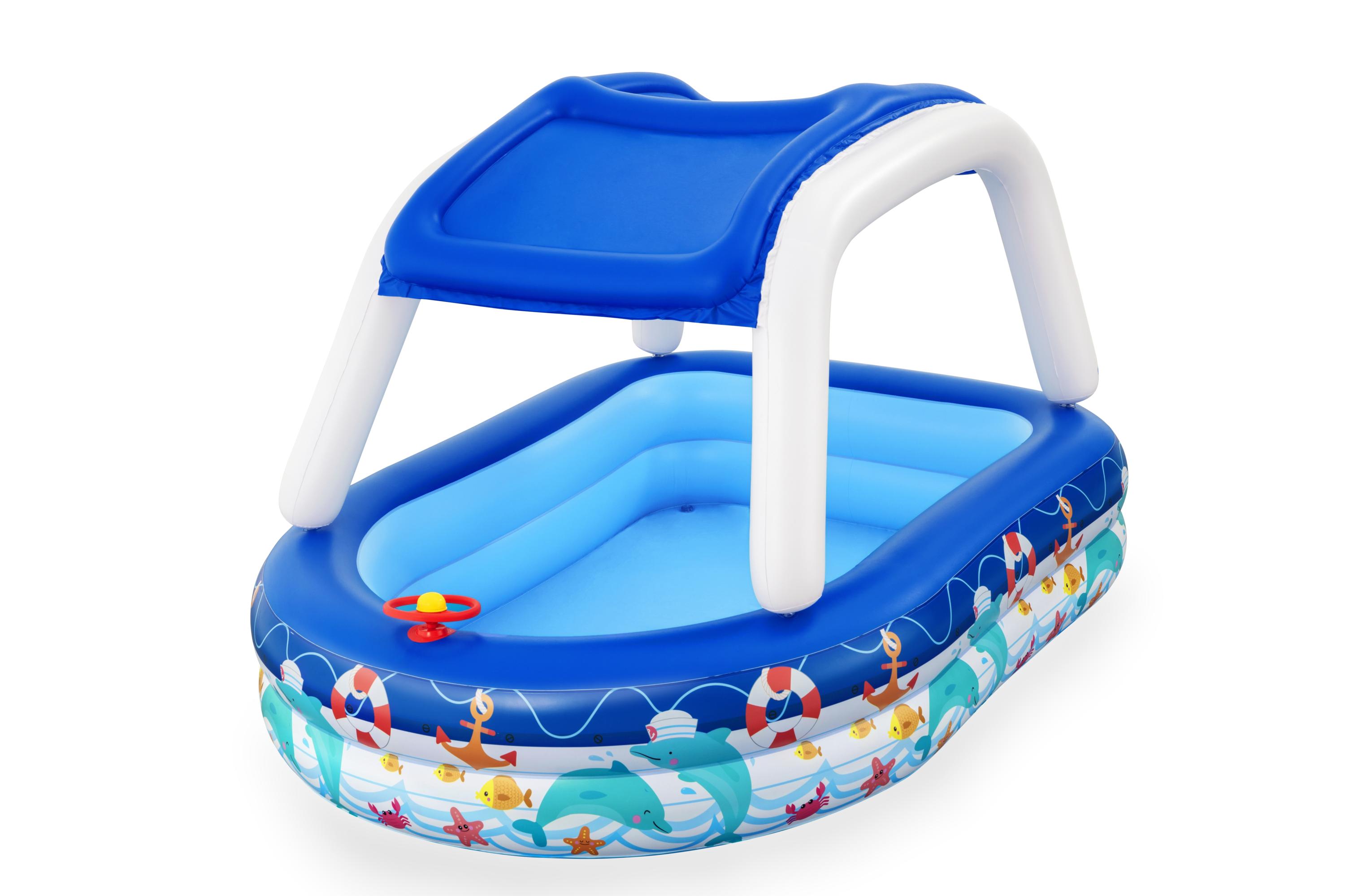 Bestway 54370 Täispuhutav bassein familijny z daszkiem Morski Kapitan 2.13m x 1.55m x 1.32m