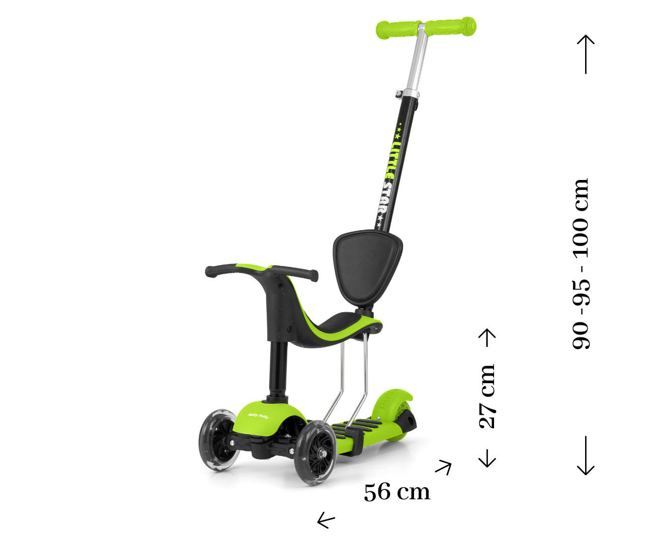 Milly Mally Scooter Little Star Green — zdjęcie 2