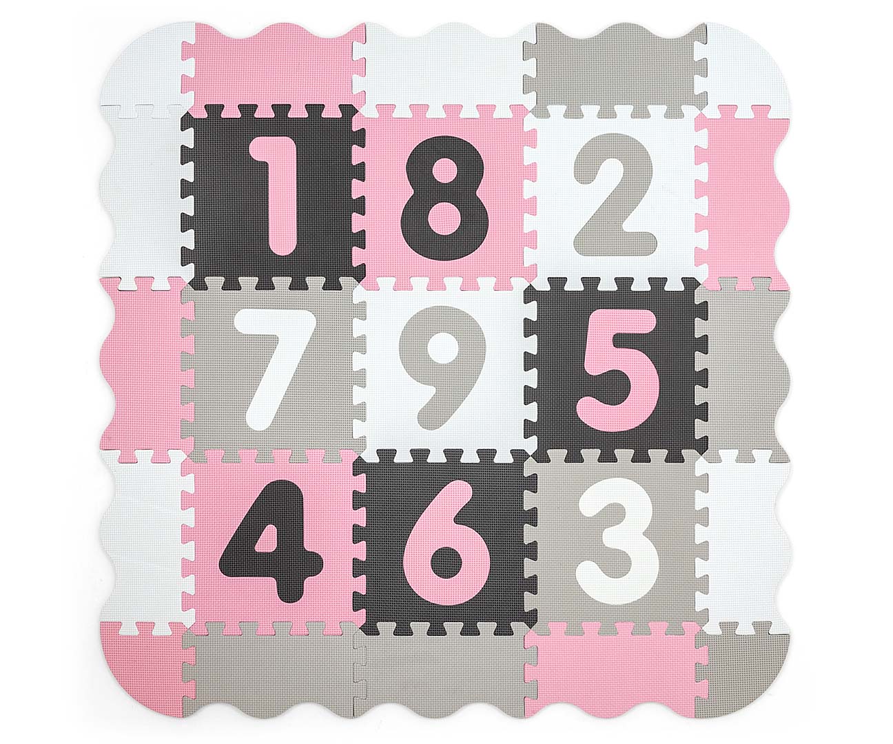 Vahtmatt puzzle Jolly 3x3 Digits - Pink Grey