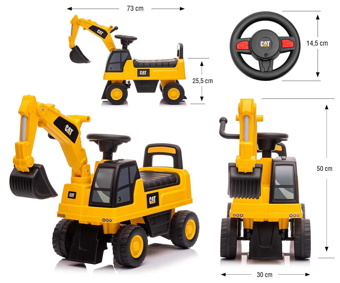 Milly Mally Pojazd CAT Excavator Koparka — zdjęcie 12