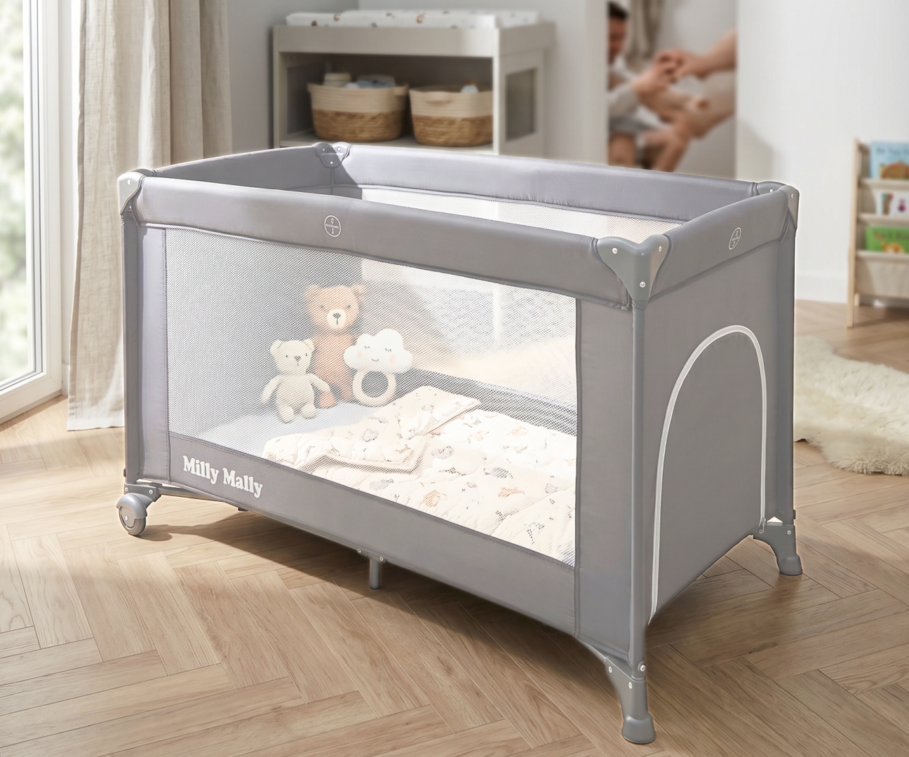 Milly Mally Łóżeczko turystyczne Mirage Grey — zdjęcie 12