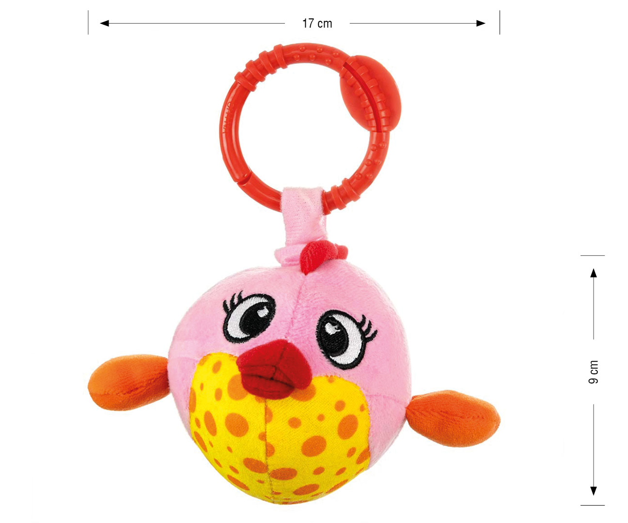 Zawieszka pluszowa Rybka - Baby fish - 2882 PINK — zdjęcie 2