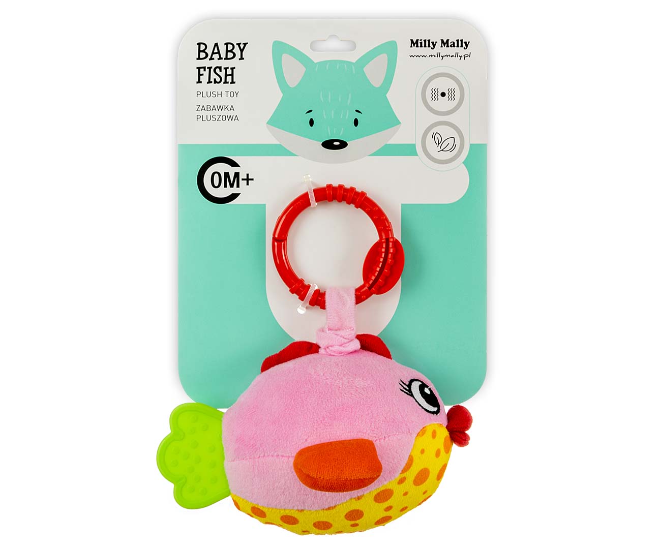 Zawieszka pluszowa Rybka - Baby fish - 2882 PINK — zdjęcie 5