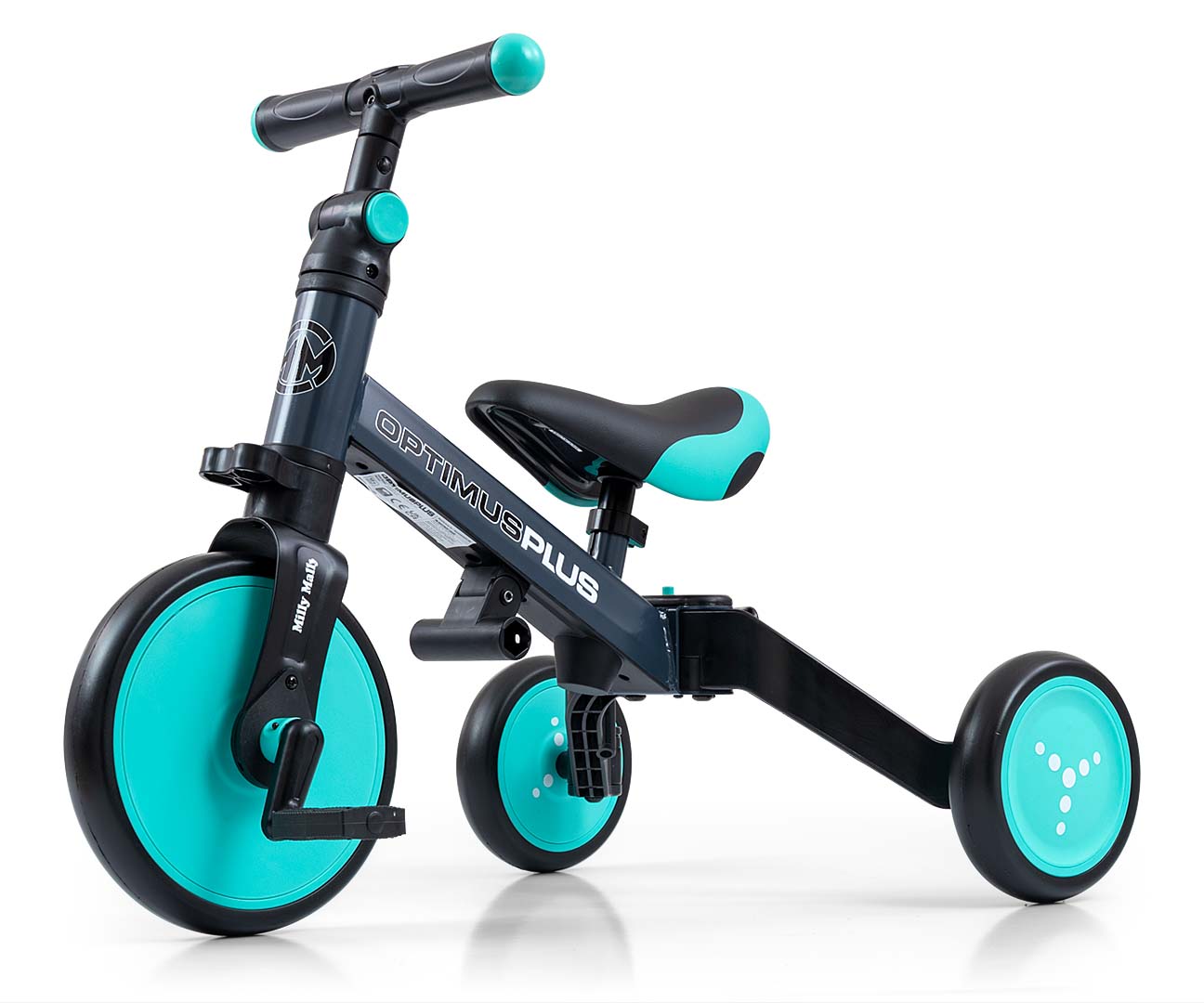 Milly Mally Rowerek 4w1 Optimus Plus Mint — zdjęcie 5