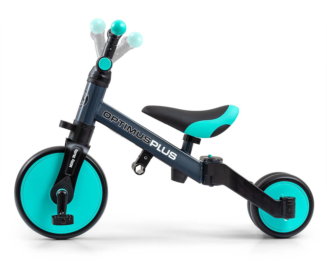 Milly Mally Rowerek 4w1 Optimus Plus Mint — zdjęcie 8