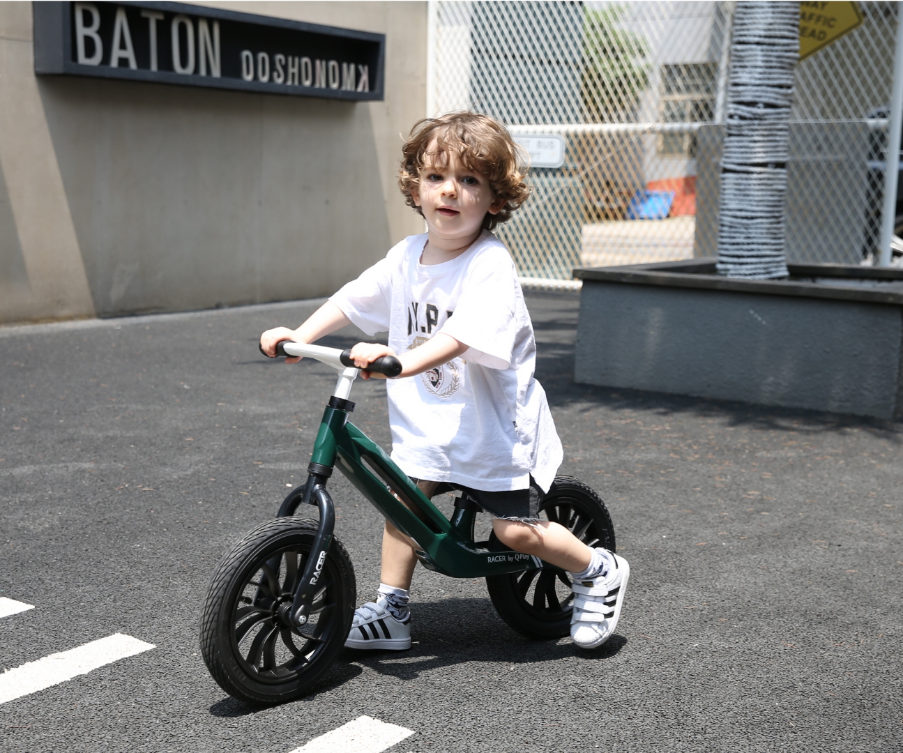 Qplay Rowerek Biegowy Racer Green — zdjęcie 3