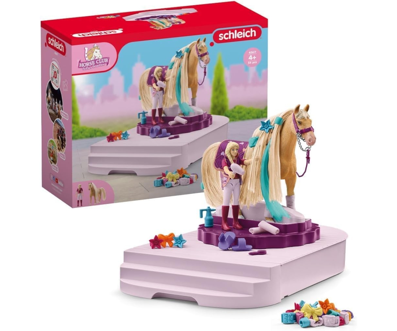 Schleich 42617 Obrotowa Stacja Pielęgnacji Koni — zdjęcie 2