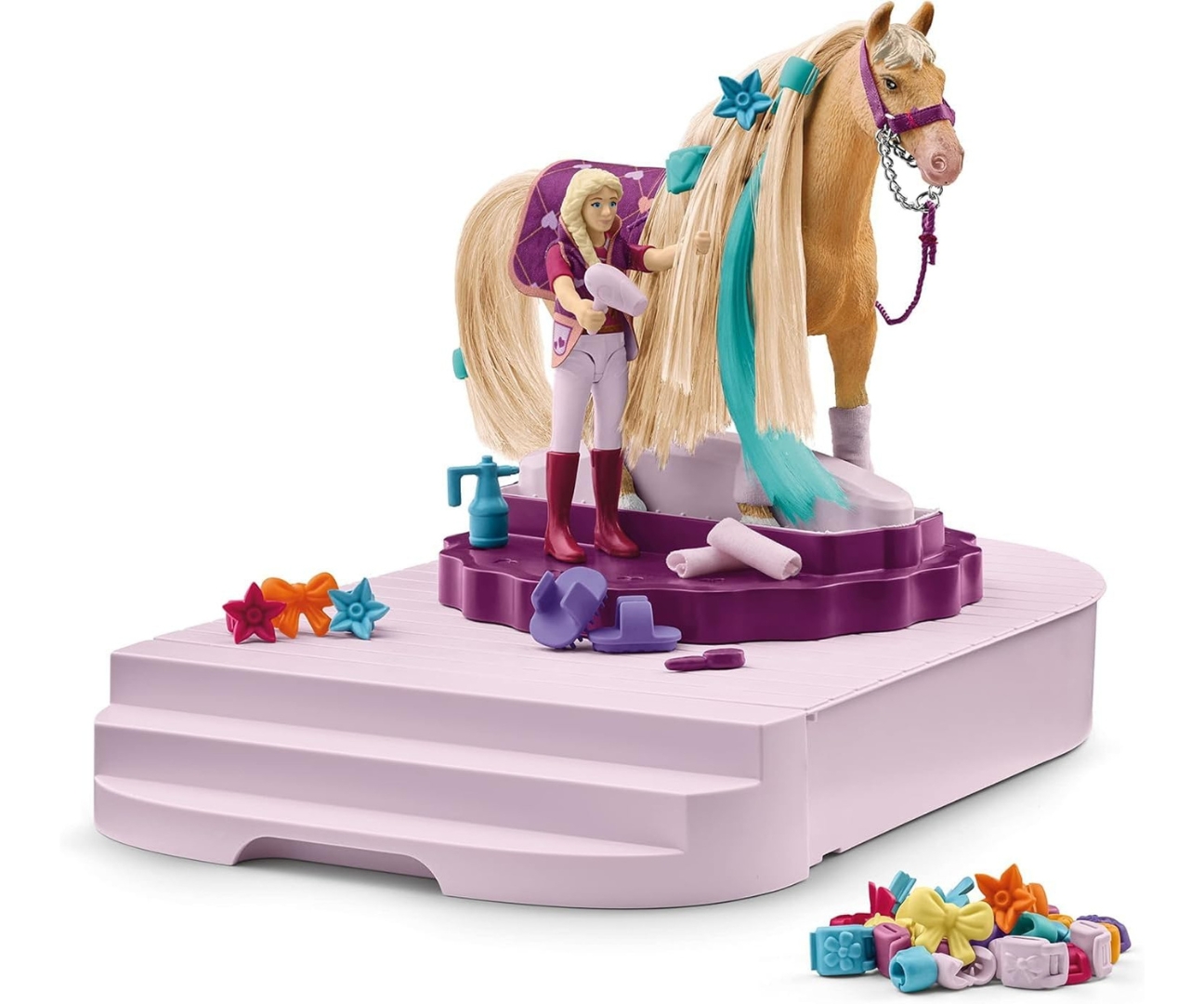 Schleich 42617 Obrotowa Stacja Pielęgnacji Koni — zdjęcie 3
