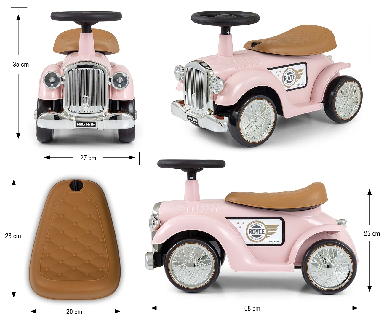 Milly Mally Pojazd Royce Pink — zdjęcie 15