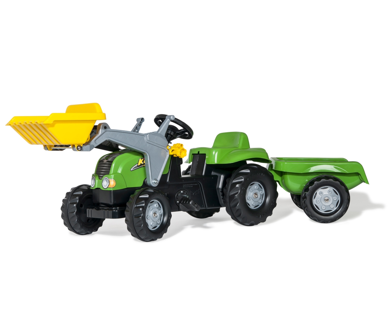 Rolly Toys 023134 Traktor Rolly Kid X z łyżka i przyczepa Zielony — zdjęcie 2