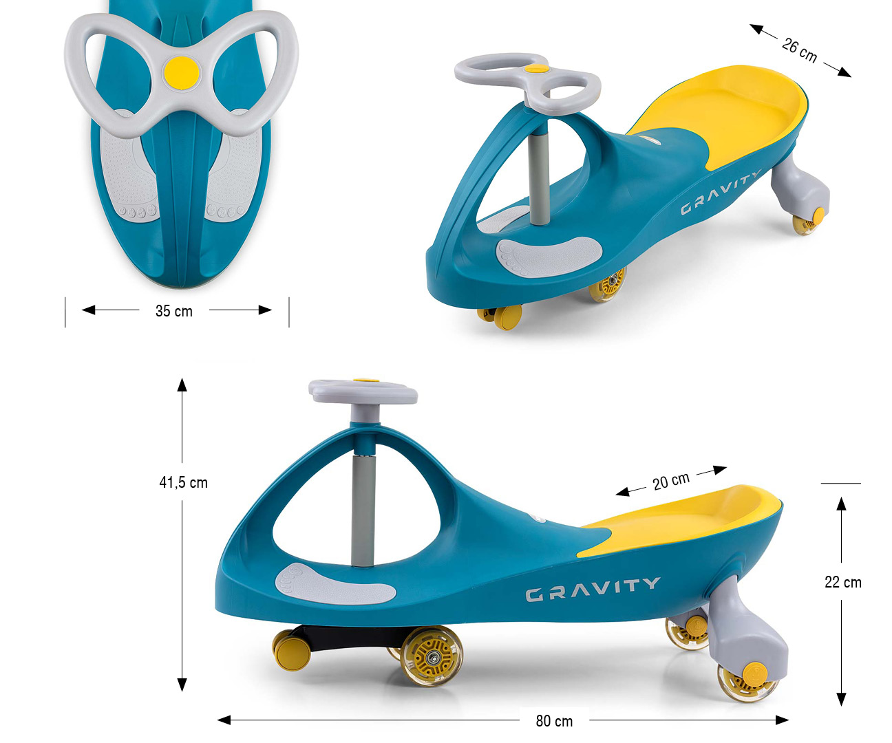 Milly Mally Jeździk Grawitacyjny Gravity Green Yellow — zdjęcie 12