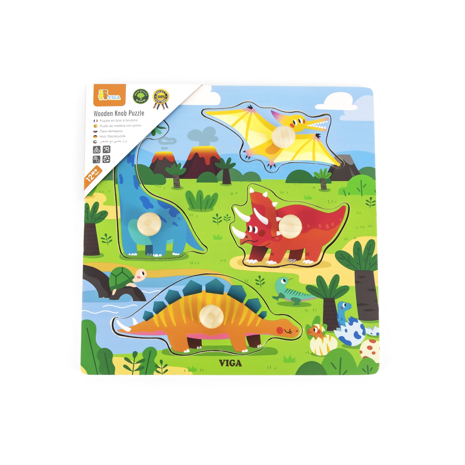 Viga 44596 Puzzle z uchwytami - Dinozaury — zdjęcie 2