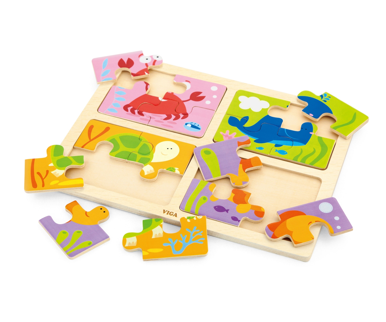 Viga 50190 Puzzle na podkładce 4w1 - morze — zdjęcie 2