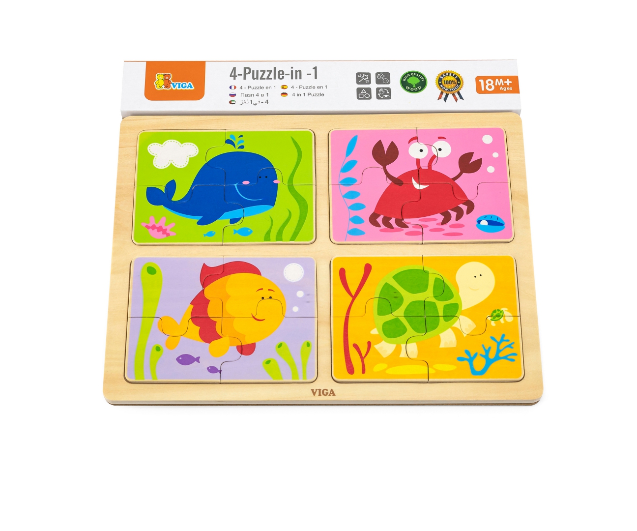 Viga 50190 Puzzle na podkładce 4w1 - morze — zdjęcie 3