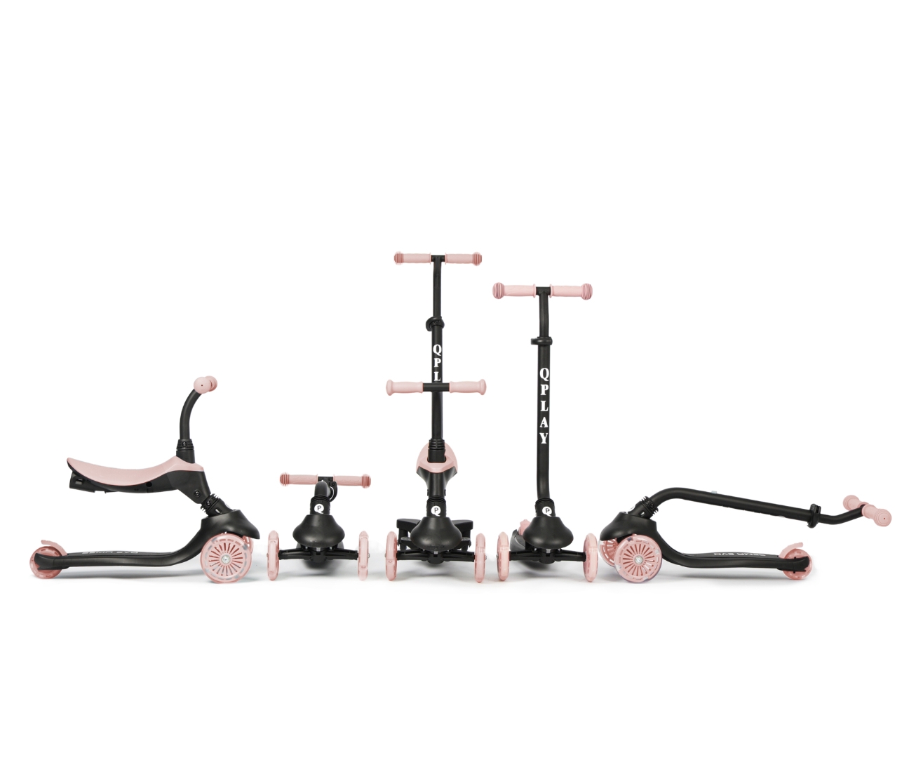 Qplay Hulajnoga Sema Evo 3w1 Coral Pink — zdjęcie 7