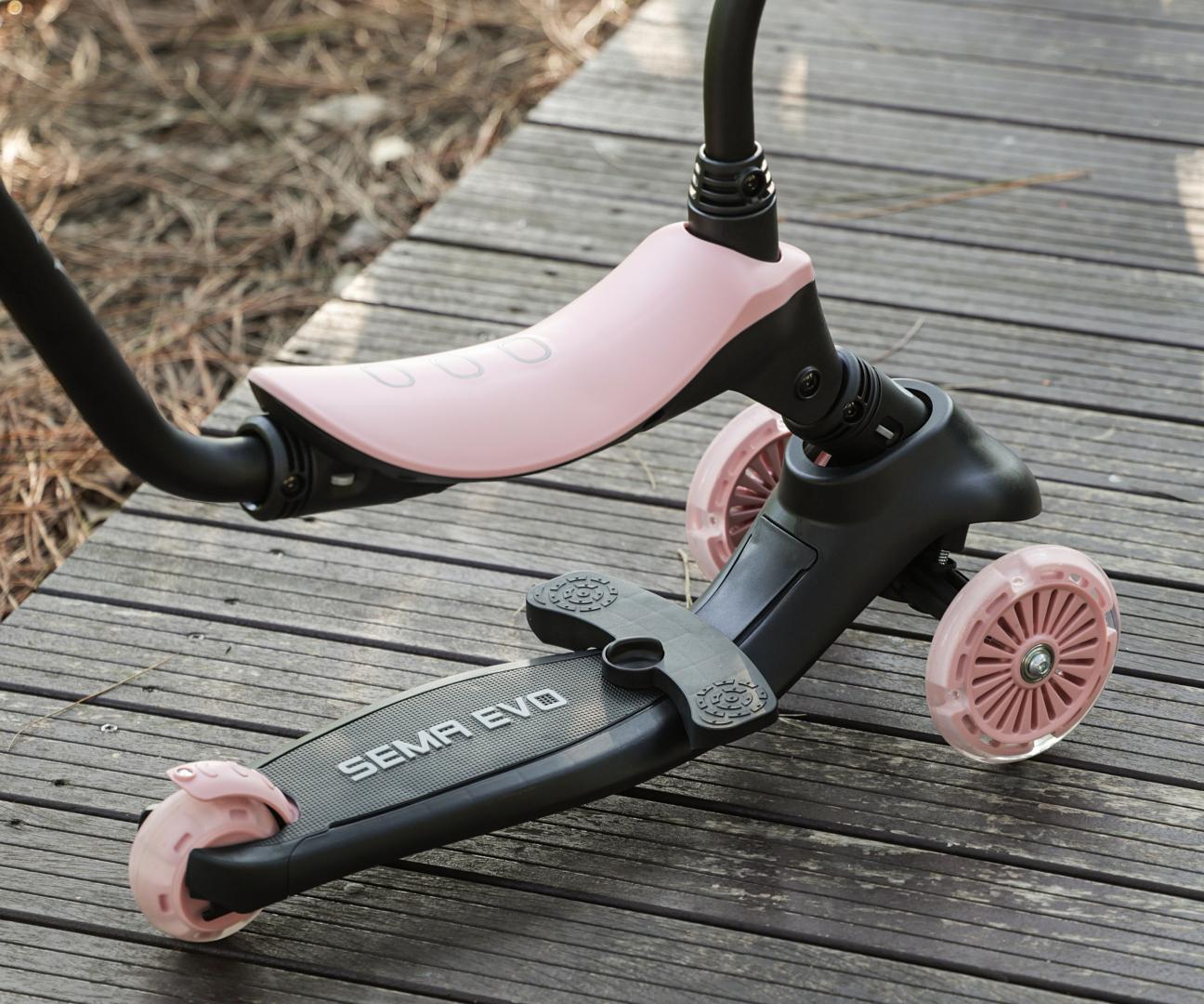Qplay Hulajnoga Sema Evo 3w1 Coral Pink — zdjęcie 11