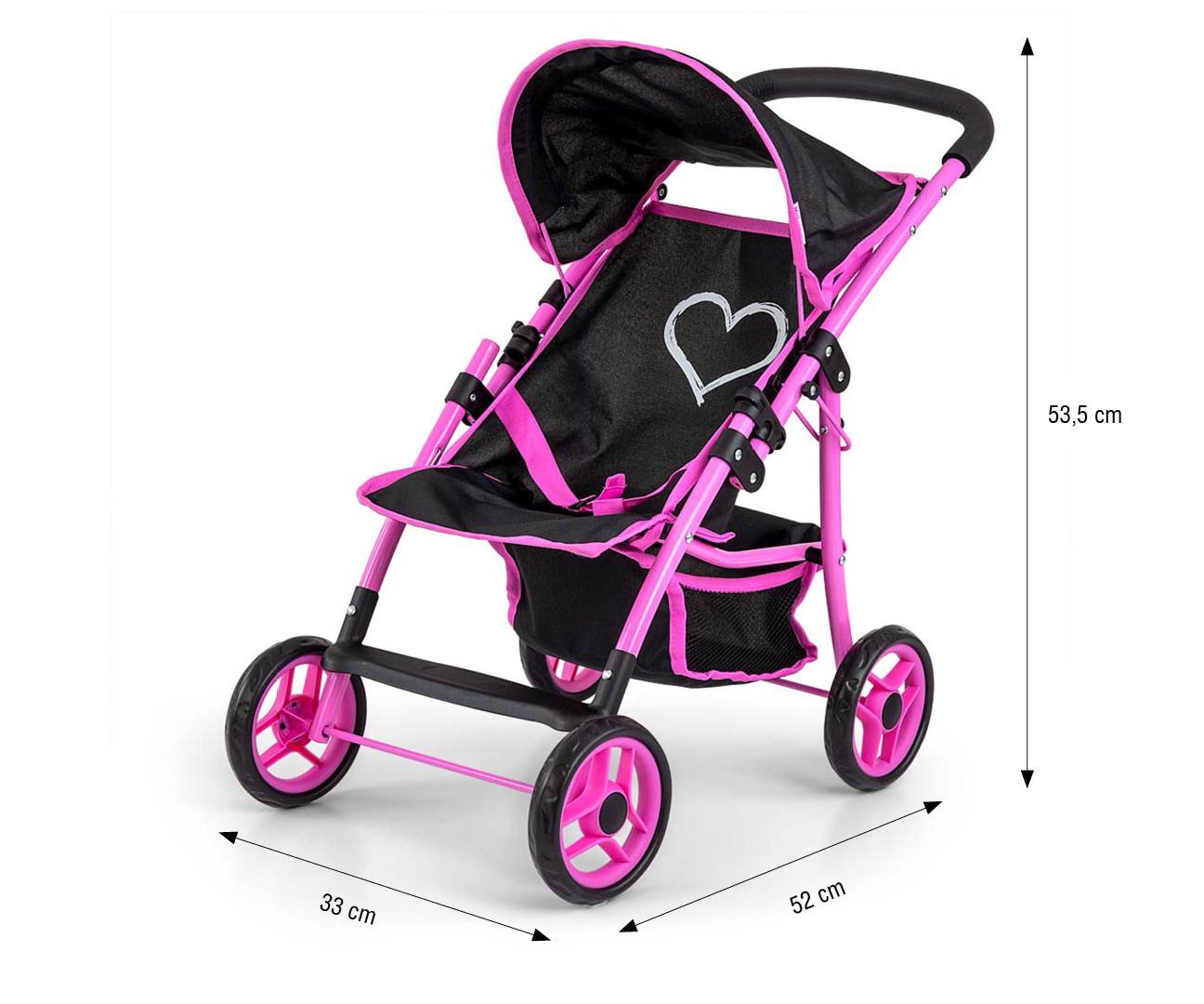 Milly Mally Wózek dla lalek Natalie Prestige Black — zdjęcie 5