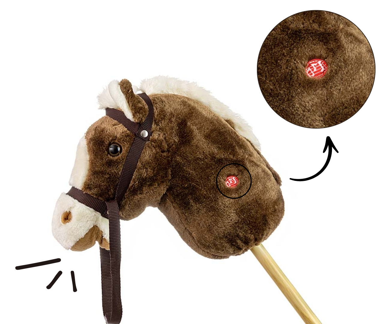 Milly Mally Hobby Koń na Kiju Dark Brown — zdjęcie 6