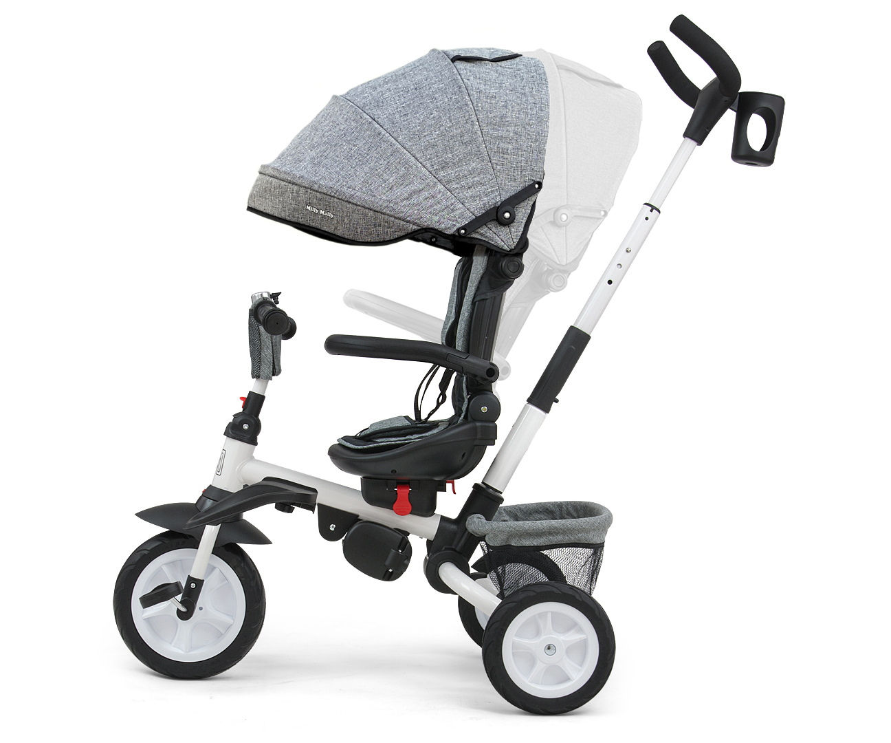 Milly Mally Rowerek Trójkołowy 6w1 Stanley Rubber Grey — zdjęcie 3