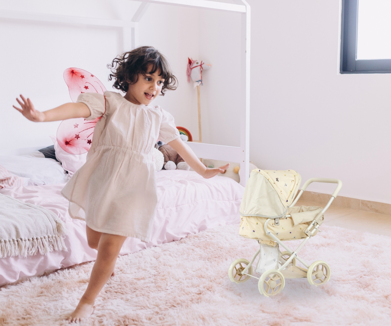 ND18_6245 Milly Mally Wozek dla lalek Alice Natur