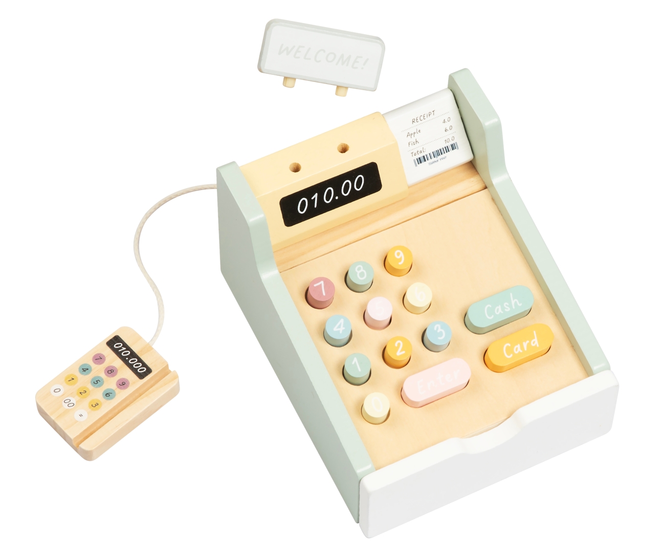 Tooky Toy TP543 Drewniana kasa sklepowa — zdjęcie 4