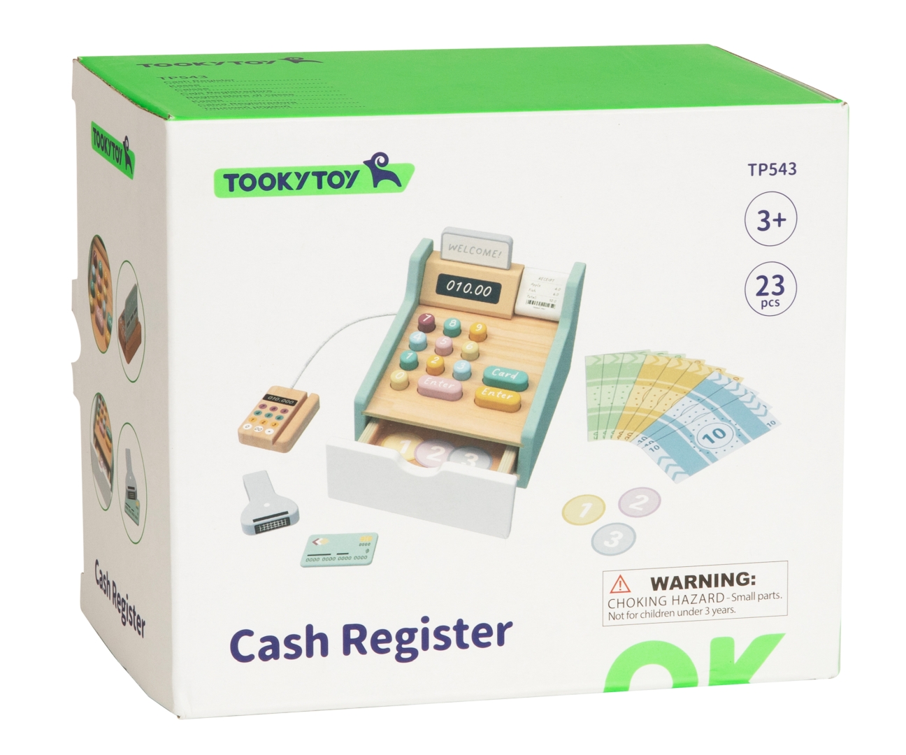 Tooky Toy TP543 Drewniana kasa sklepowa — zdjęcie 7