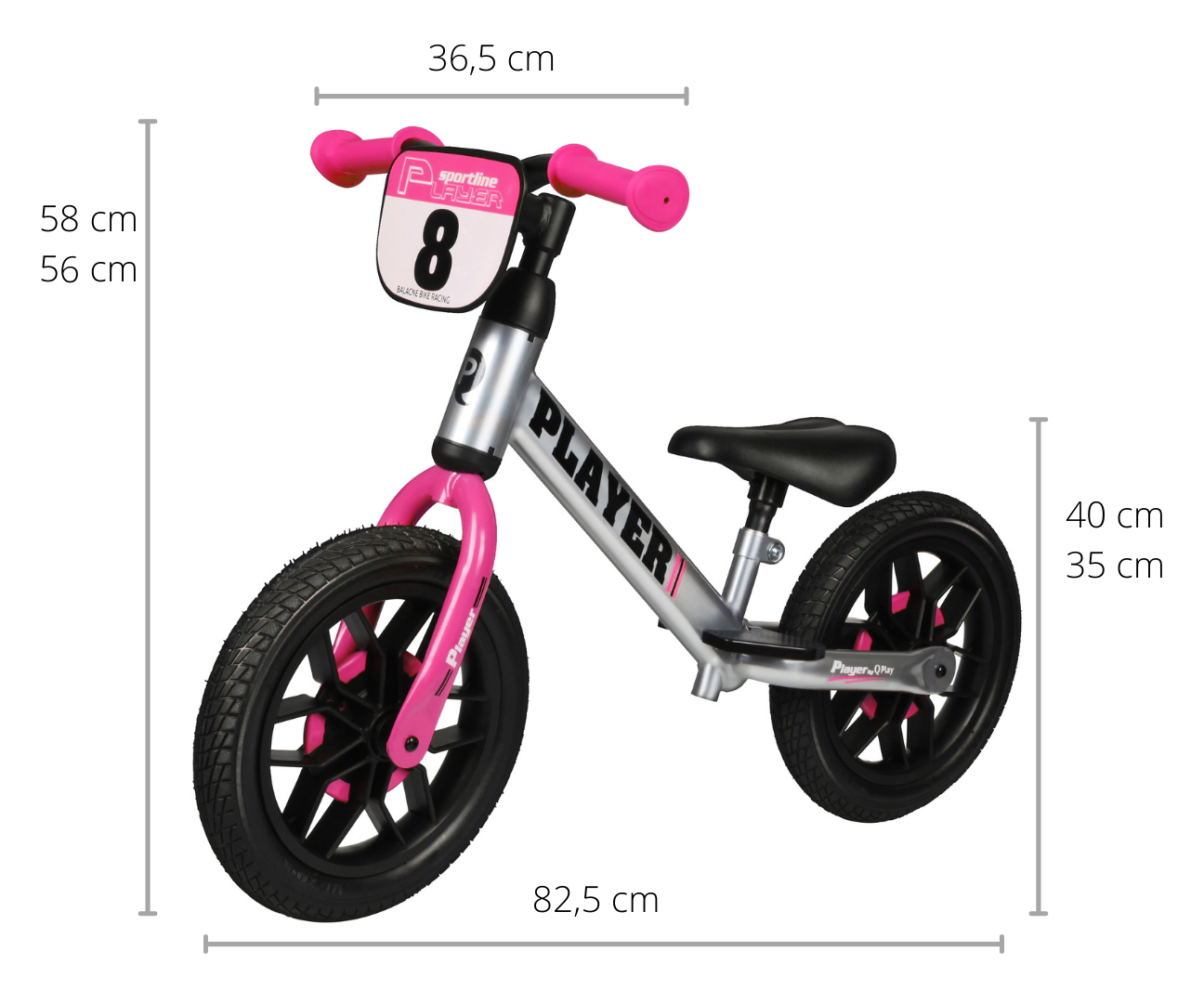 Qplay Rowerek Biegowy Player Pink — zdjęcie 4