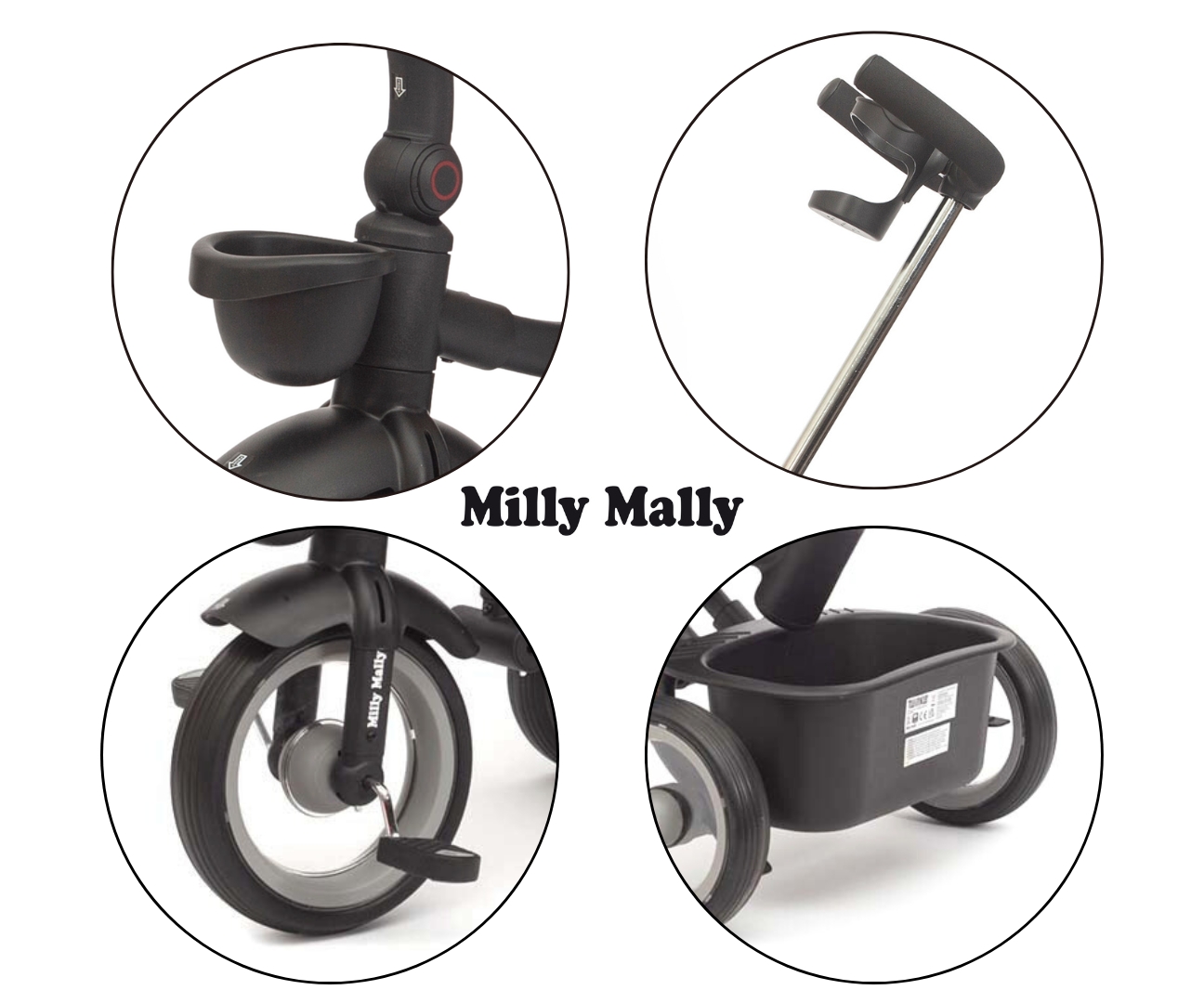Milly Mally Rowerek Trójkołowy Twinkle Grey — zdjęcie 12