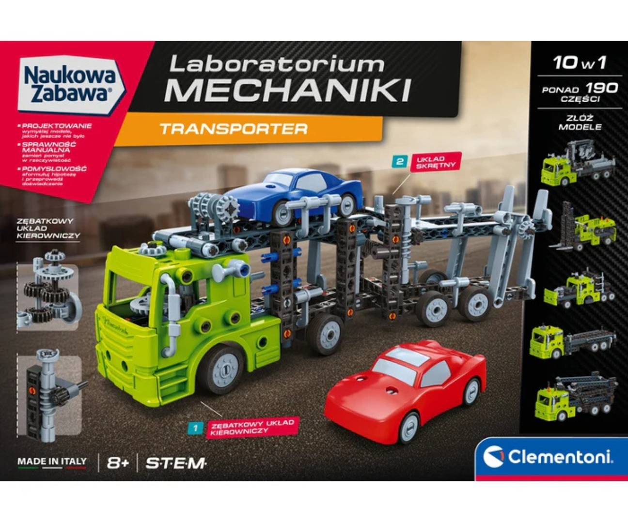 Clementoni 50249 Naukowa Zabawa Lab Laboratorium Mechaniki - transporter — zdjęcie 3