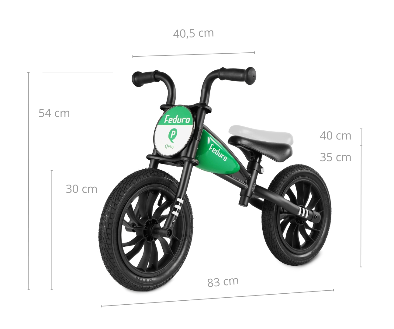 Qplay Rowerek Biegowy Feduro Green — zdjęcie 10